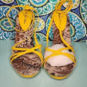Michael Antonio Yellow Strappy Women's Sandals NWOB